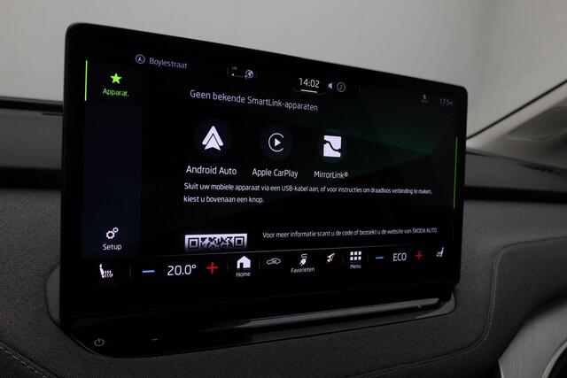 Skoda Enyaq iV 80 204 pk | Warmtepomp | Panoramadak | Matrix LED | Rondomzicht camera | Stuur-/stoelverwarming | Navigatie | Adaptive Cruise