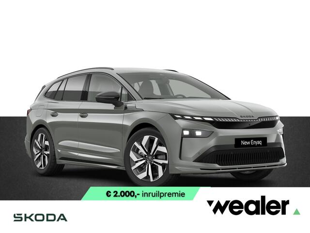 Skoda Enyaq iV 85 Sportline 286 PK | Head-up display | Business Upgrade advance pakket | Steel Grey | 20" Lichtmetalen velgen