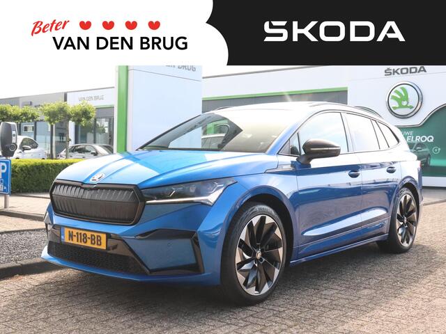 Skoda Enyaq iV 80 Sportline | SoH 91% | Trekhaak | Panoramadak | Stoelverwarming | Stuurwielverwarming | 21" 'Betria' velgen | Achteruitrijcamera |
