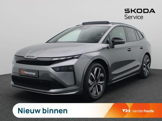 Skoda Enyaq iV 85 Sportline 77KW 286PK Pano-Schuifkanteldak, Warmtepomp, Achteruitrijcamera, Navigatie, Keyless, Matrix-LED, Stoel-Stuurverwarming, Trekhaak, 20" LM Velgen