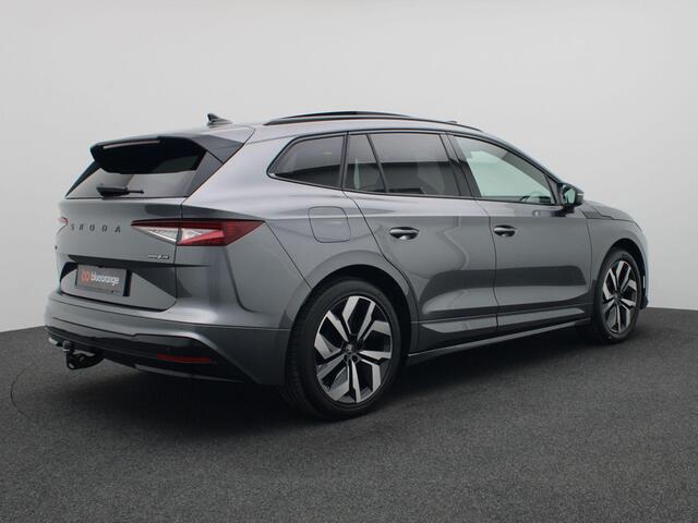 Skoda Enyaq iV 85 Sportline 77KW 286PK Pano-Schuifkanteldak, Warmtepomp, Achteruitrijcamera, Navigatie, Keyless, Matrix-LED, Stoel-Stuurverwarming, Trekhaak, 20" LM Velgen