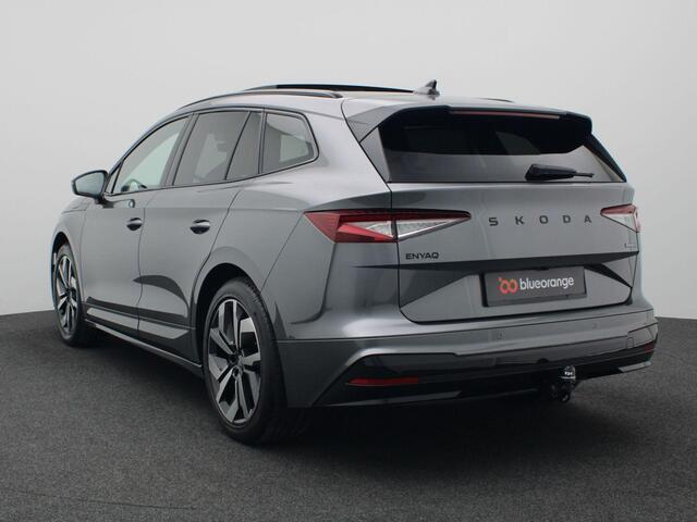 Skoda Enyaq iV 85 Sportline 77KW 286PK Pano-Schuifkanteldak, Warmtepomp, Achteruitrijcamera, Navigatie, Keyless, Matrix-LED, Stoel-Stuurverwarming, Trekhaak, 20" LM Velgen