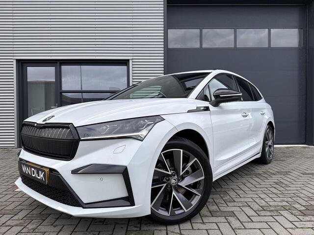 Skoda Enyaq iV 80 Sportline ?SOH 90.2% ?Sportstoelen Half Leder Alcantara ?Matrix LED ?Full LED ?Sfeerverlichting ?Navigatie ?Camera ?Lichtmetaal 20" ?Parkeersensoren