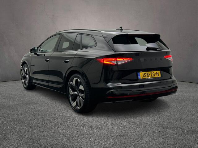 Skoda Enyaq iV 85X RS 340pk Automaat Trekhaak, Navigatie, Adaptive cruise control, LED matrix koplampen, Achteruitrijcamera, Stuurwiel verwarmd, Stoelverwarming