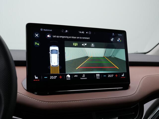 Skoda Enyaq iV 80 204 pk | Warmtepomp | Trekhaak | Cognac leder | Geheugenstoel | Adaptief onderstel | Matrix LED | Stuur-/achterbankverwarming | Achteruitrijcamera