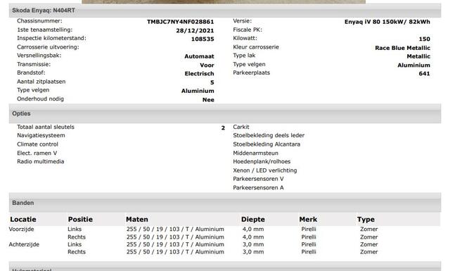 Skoda Enyaq iV 80 / 204PK / 82KWh Lounge / Navigatie / Pdc+Camera / 1/2 Leder / Carlpay-Android / Airco-ecc./ Xenon / Apk Nieuw