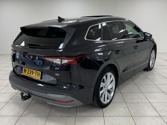 Skoda Enyaq iV 80 PANORAMADAK | UITKLAPBARE TREKHAAK | RONDOM ZICHT CAMERA | LEDEREN BEKLEDING
