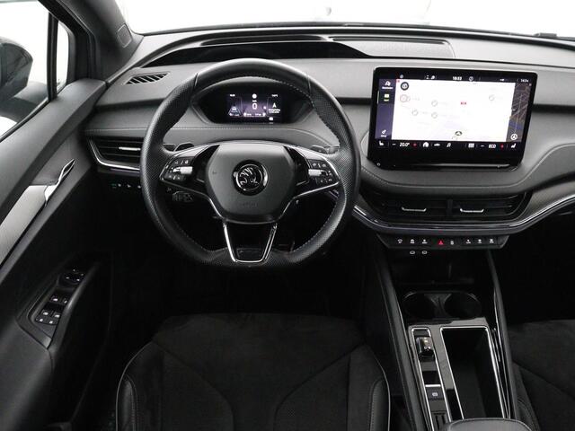 Skoda Enyaq iV 80 Sportline | SOH 91% | Panoramdak | Head-Up | Trekhaak | Adaptive cruise | 360 Camera | Stoelverwarming | Matrix LED | Memory | Carplay | Navigatie | Alcantara