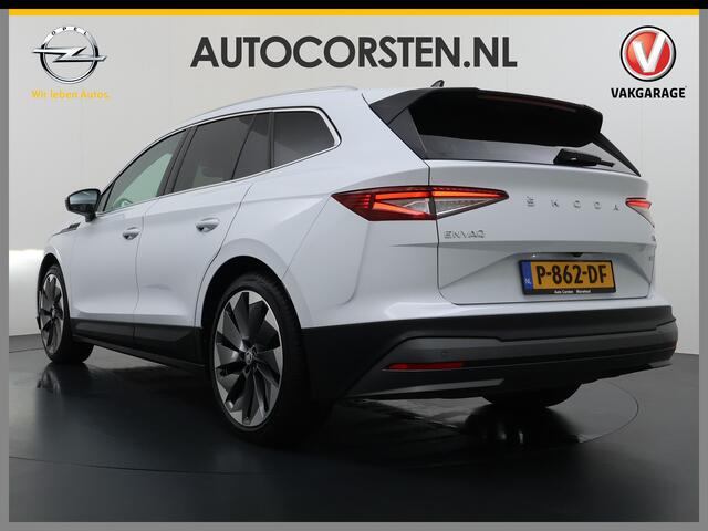 Skoda Enyaq iV 80 First Edition HighLuxus Soh92% Pano-Dak Elektr.Trekhaak *BOMVOL ¤ 63.000 nieuw!* 21"lm Full-Led 360-Camera Adaptive-Cruise Navi Apple Carplay Android PDC-a+v Akoustiche-Ramen Keyless HUD Elektr.Stoel+Geheugen(+stuur)+Bank-Verwarmd Trekhaak First Editi 