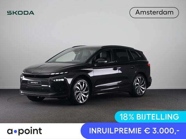 Skoda Enyaq iV 85 Sportline 286 pk | Panoramadak | Business Upgrade Pakket - ADVANCED | Trekhaak | 21 inch lichtmetalen velgen