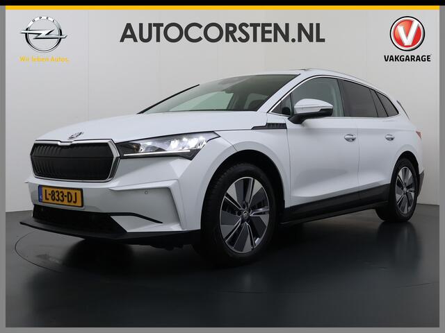 Skoda Enyaq iV 80 82kwh 204PK Pano-Dak Camera Apple Carplay Android First Edition Navi 3-Zone-Ecc 19"lm PDC-a+v Adaptive-Cruise Lane-Assist Luxus E-Call Stuurverwarming Led Isofix Keyless-Go DAB Rijstrooksensor Origineel Nederlandse Auto Nieuwprijs ¤ 53.000,-