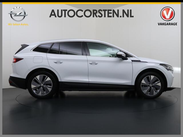 Skoda Enyaq iV 80 82kwh 204PK Pano-Dak Camera Apple Carplay Android First Edition Navi 3-Zone-Ecc 19"lm PDC-a+v Adaptive-Cruise Lane-Assist Luxus E-Call Stuurverwarming Led Isofix Keyless-Go DAB Rijstrooksensor Origineel Nederlandse Auto Nieuwprijs ¤ 53.000,-