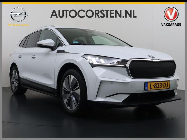 Skoda Enyaq iV 80 82kwh 204PK Pano-Dak Camera Apple Carplay Android First Edition Navi 3-Zone-Ecc 19"lm PDC-a+v Adaptive-Cruise Lane-Assist Luxus E-Call Stuurverwarming Led Isofix Keyless-Go DAB Rijstrooksensor Origineel Nederlandse Auto Nieuwprijs ¤ 53.000,-