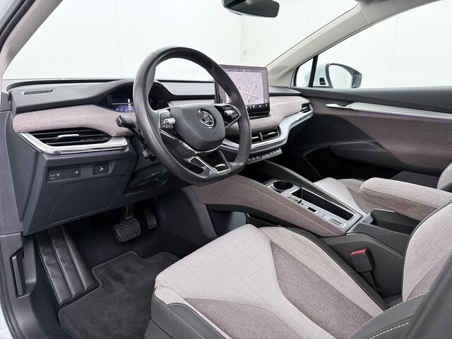 Skoda Enyaq iV 80 82kwh 204PK Pano-Dak Camera Apple Carplay Android First Edition Navi 3-Zone-Ecc 19"lm PDC-a+v Adaptive-Cruise Lane-Assist Luxus E-Call Stuurverwarming Led Isofix Keyless-Go DAB Rijstrooksensor Origineel Nederlandse Auto Nieuwprijs ¤ 53.000,-