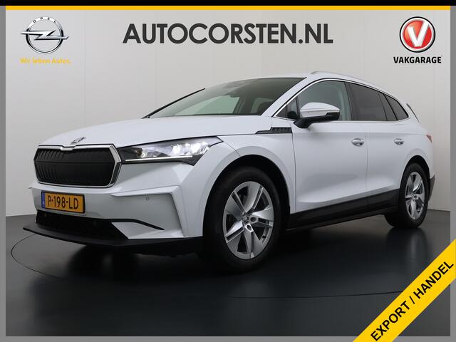 Skoda Enyaq iV 80 82kwh 204PK Camera 1/2 Leer Apple Carplay Android Warmtepomp First Edition Navi 3-Zone-Ecc 19"lm PDC-a+v Adaptive-Cruise Lane-Assist Luxus E-Call Stuurverwarming Led Isofix Keyless-Go DAB Rijstrooksensor Origineel Nederlandse Auto Nieuwprijs ¤ 53.000,