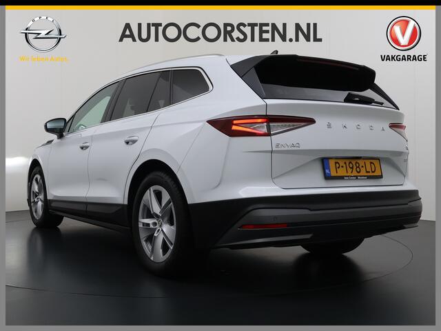 Skoda Enyaq iV 80 82kwh 204PK Camera 1/2 Leer Apple Carplay Android Warmtepomp First Edition Navi 3-Zone-Ecc 19"lm PDC-a+v Adaptive-Cruise Lane-Assist Luxus E-Call Stuurverwarming Led Isofix Keyless-Go DAB Rijstrooksensor Origineel Nederlandse Auto Nieuwprijs ¤ 53.000,