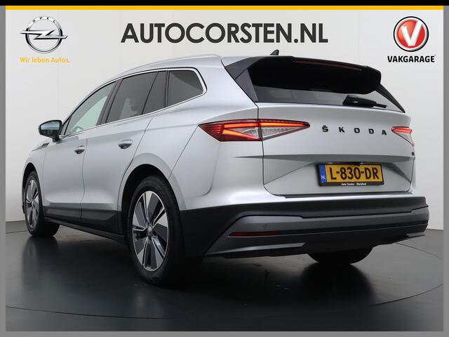 Skoda Enyaq iV 60 SOH 90% Warmtepomp Trekhaak Panoramadak Adap.Cruise Navi Ecc 360°Camera Apple Carplay Android Auto Stuurverwarming Privacy Glas Lmv 19" Led matrix Keyless advanced Rijstrooksensor Origineel Nederlandse Auto