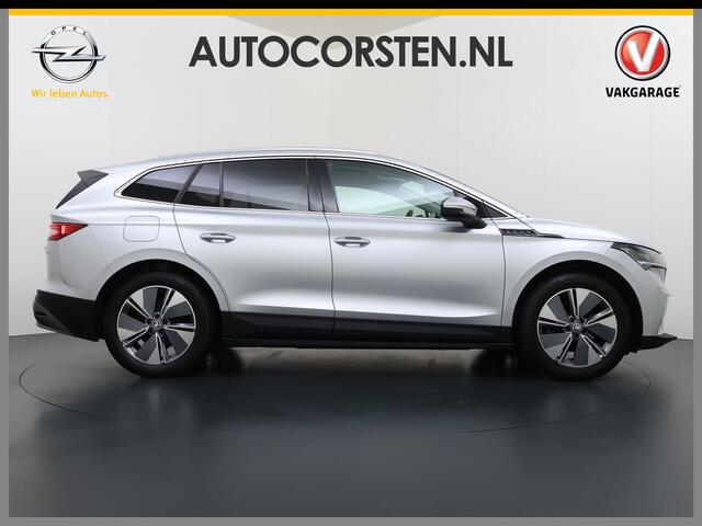 Skoda Enyaq iV 60 SOH 90% Warmtepomp Trekhaak Panoramadak Adap.Cruise Navi Ecc 360°Camera Apple Carplay Android Auto Stuurverwarming Privacy Glas Lmv 19" Led matrix Keyless advanced Rijstrooksensor Origineel Nederlandse Auto