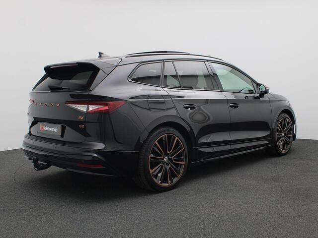 Skoda Enyaq iV 80 Founders Edition Black 204PK Aut. SOH 92,73%, Panoramadak, Trekhaak, Warmtepomp, 21" LM velgen, Memorystoel, 360gr. Camera, Stoel-Stuurverwarming