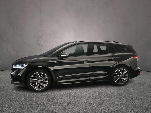 Skoda Enyaq iV 60 Sportline 180pk Automaat Warmtepomp, Adaptive cruise control, Navigatie, Achteruitrijcamera, Stuurwiel verwarmd, LED matrix koplampen, Stoelverwarming