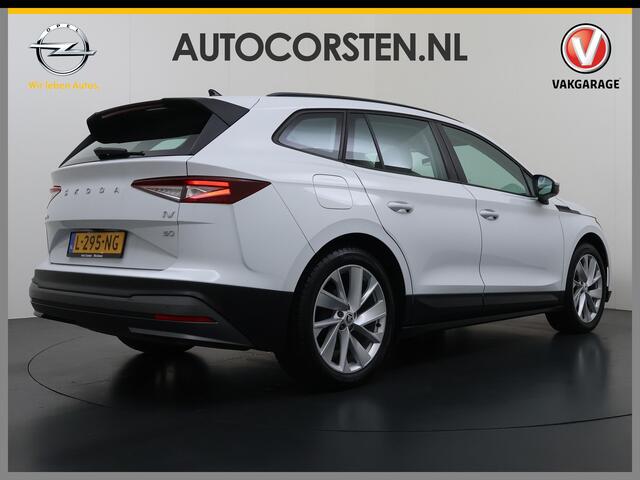 Skoda Enyaq iV 60 SOH 93% Adap.Cruise Stuur+Stoelverwarming 3-Zone Ecc Camera Apple Carplay Android Auto Navi Pdc Lmv 20" DAB P-Assist Isofix Keyless-Go Verkeersbord detectie File Assist 1e Eigenaar Dealeronderhouden Origineel Nederlandse Auto