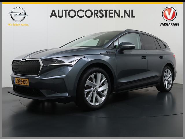 Skoda Enyaq iV 60 First Edition Adap.Cruise Stuur+Stoelverwarming Camera 3-Zone Ecc Elek.Stoel+Memory Apple Carplay Android Auto Navi Pdc SOH 90% Keyless Advanced Matrix-Led Privacy Glas Lmv 20" DAB P-Assist Dodehoek detector Rijstrooksensor Origineel Nederlandse Auto
