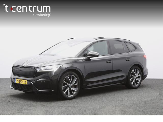 Skoda Enyaq iV 60 KWH 180 PK Sportline, SOH 92 %, Warmtepomp, Panoramadak, Trekhaak