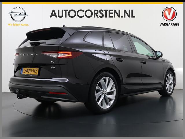 Skoda Enyaq iV 60 Panoramadak Trekhaak Leder Adap.Cruise Stoel+Stuur+Achterbankverwarming Camera 3-Zone Ecc SOH 90% Keyless Navi Pdc Elek.Achterklep Apple Carplay Android Auto P-Assist Privacy Glas Led Lmv 20" 1.000KG Trekgewicht 1e Eigenaar Origineel Nederlandse Auto Z
