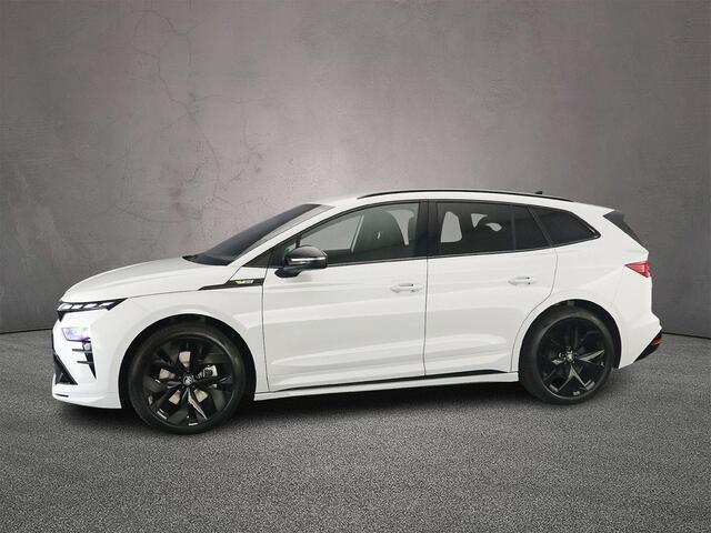 Skoda Enyaq iV 85X RS 340pk Automaat Trekhaak, Adaptive cruise control, LED matrix koplampen, Achteruitrijcamera, Elektrische achterklep, Navigatie, Stuurwiel verwarmd