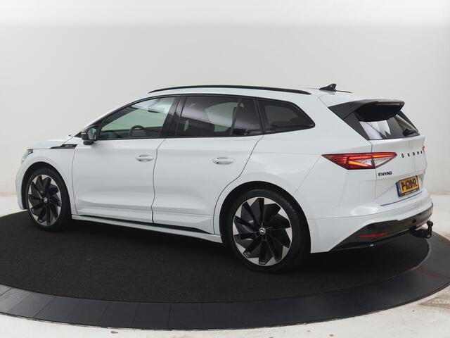 Skoda Enyaq iV 80 Sportline | SOH 88% | Leder/alcantara | Stuur/stoel verwarming | Adaptive cruise | Carplay | Sfeerverlichting | Camera | Park assist | Trekhaak