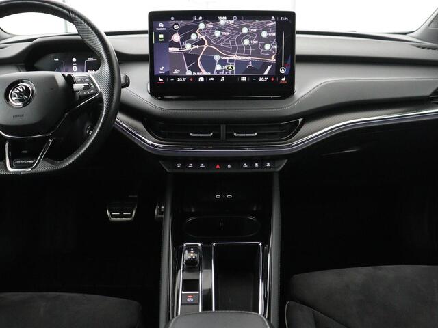 Skoda Enyaq iV 80 Sportline | SOH 88% | Leder/alcantara | Stuur/stoel verwarming | Adaptive cruise | Carplay | Sfeerverlichting | Camera | Park assist | Trekhaak