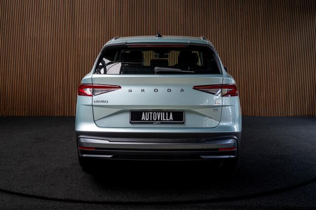 Skoda Enyaq iV 80 SOH: 91,7% Leder Memory Camera Elektr. trekhaak Warmtepomp Navi Climate voor & achter Stoelverwarming PDC Virtual cockpit Cruise control LM velgen BTW auto