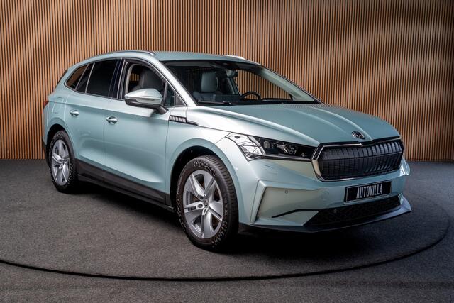 Skoda Enyaq iV 80 SOH: 91,7% Leder Memory Camera Elektr. trekhaak Warmtepomp Navi Climate voor & achter Stoelverwarming PDC Virtual cockpit Cruise control LM velgen BTW auto