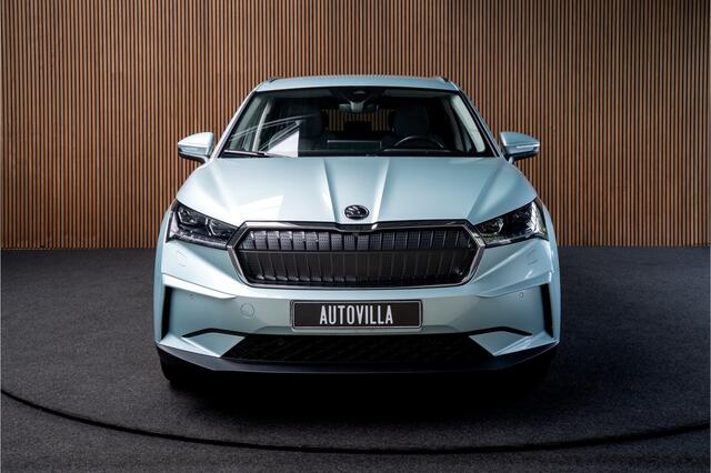 Skoda Enyaq iV 80 SOH: 91,7% Leder Memory Camera Elektr. trekhaak Warmtepomp Navi Climate voor & achter Stoelverwarming PDC Virtual cockpit Cruise control LM velgen BTW auto