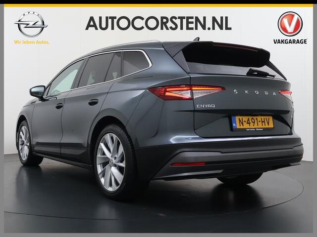 Skoda Enyaq iV 80 SOH 90% Warmtepomp Adap.Cruise Camera Stuur+Stoelverwarming Blind Spot 3-Zone Ecc Navi Apple Carplay Android Auto Matrix Led Keyless Assistentie Pakket Comfort-pakket Lane Assist P-Assist Lmv 20" Privacy Glas Pdc Isofix Origineel Nederlandse Auto Dealeronderhouden
