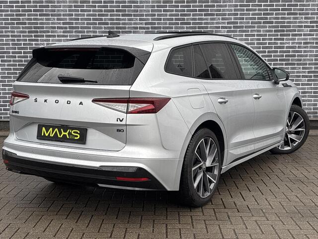 Skoda Enyaq iV 80 Sportline | Panoramadak | Achteruitrijcamera | Parkeersensoren | Keyless Entry | Stoelverwarming | Matrix-LED Koplampen | Cruise Control Adaptief | Dodehoekdetectie | Navigatie | Apple Carplay | Android Auto