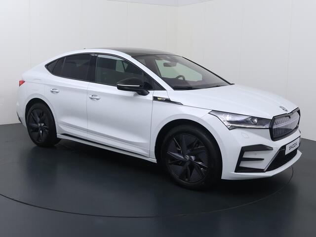Skoda Enyaq iV Coupé 80 RS | 299 PK | SoH 91% | Warmtepomp | Achteruitrijcamera | Panoramadak | Canton Audio | Volleder | Head-up Display | Matrix LED |