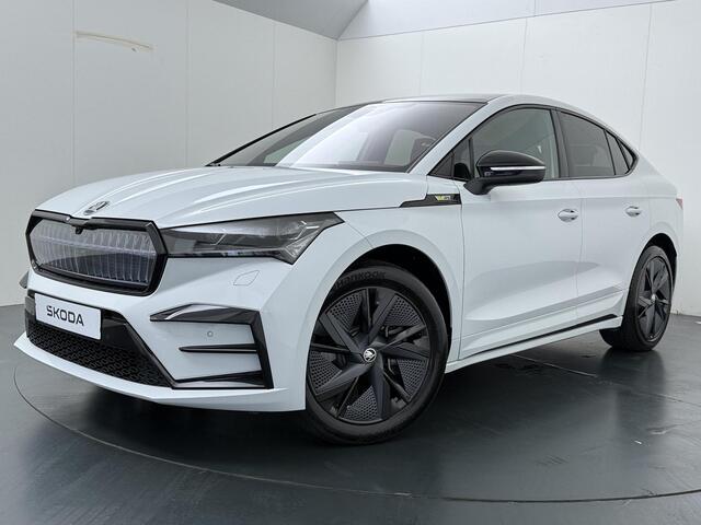 Skoda Enyaq iV Coupé 80 RS | 299 PK | SoH 91% | Warmtepomp | Achteruitrijcamera | Panoramadak | Canton Audio | Volleder | Head-up Display | Matrix LED |