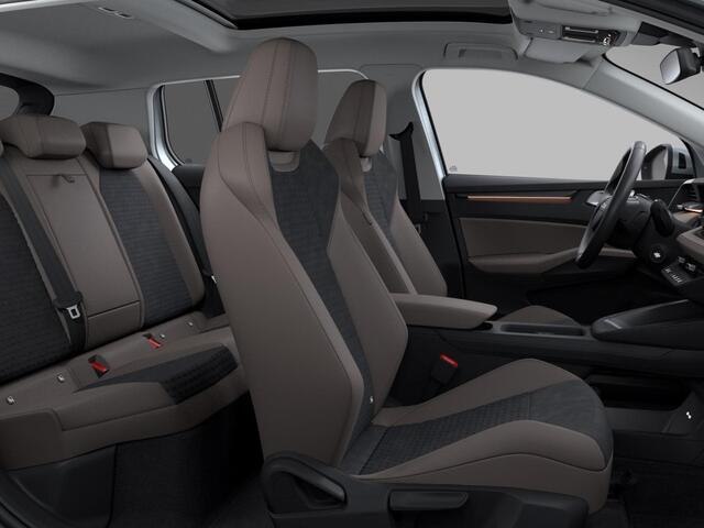 Skoda Epiq Business Launch Edition 56 kWh 211 pk | Suite Interieur | Light & View Pakket | Panorama Dak | Trekhaak | 19" lichtmetalen velgen Lark, zwart