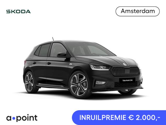 Skoda FABIA Monte Carlo 1.0 TSI 115 pk 7 versn. DSG | Navigatie pakket | Travel assist | Licht en Zicht plus | Verwarmbare voorstoelen | 18 inch lichtmetalen velgen