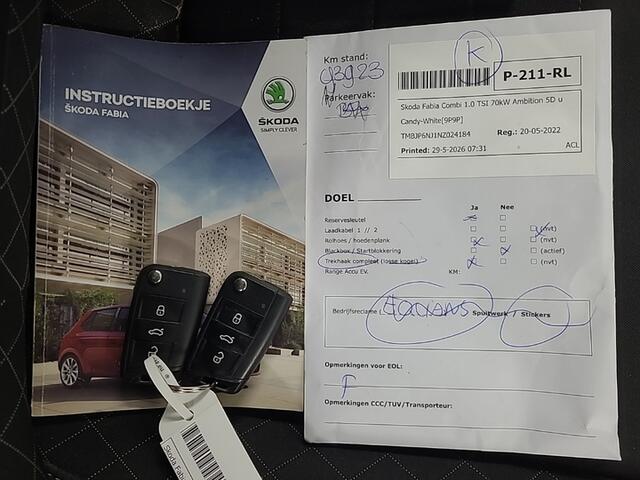 Skoda FABIA Combi 1.0 TSI Ambition 1e-Eig. & Keurig-Onderh. BOVAG-Garantie. NL-Auto.