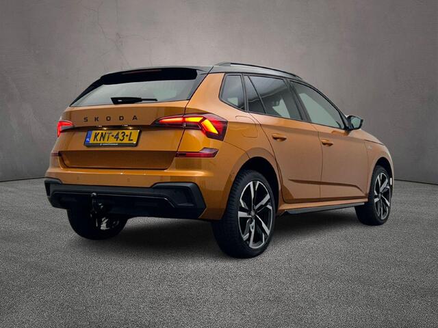 Skoda Kamiq 1.0 TSI Monte Carlo 115pk DSG Automaat, Trekhaak, Panoramadak, Stoelverwarming, Adaptive cruise control, LED matrix koplampen, Achteruitrijcamera, Apple CarPlay/Android Auto, Elektrische achterklep
