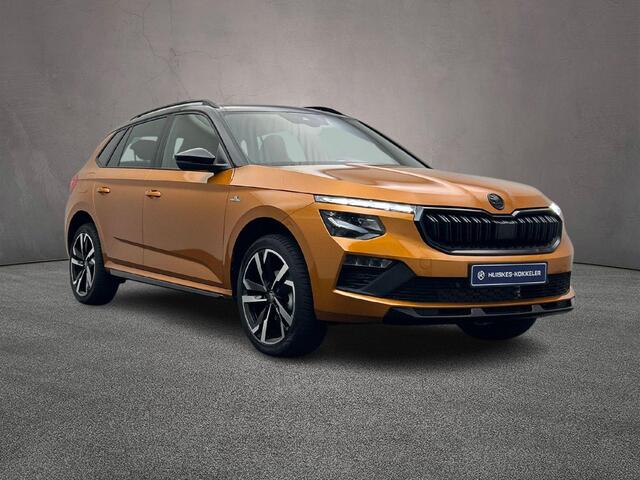 Skoda Kamiq 1.0 TSI Monte Carlo 115pk DSG Automaat, Trekhaak, Panoramadak, Stoelverwarming, Adaptive cruise control, LED matrix koplampen, Achteruitrijcamera, Apple CarPlay/Android Auto, Elektrische achterklep