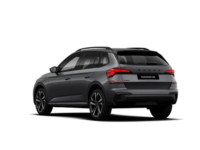 Skoda Kamiq 1.0 TSI Monte Carlo 115 pk 7 versn. DSG | Travel Assist Plus | Navigatie Pakket | Velgen: 18" lichtmetalen velgen Ursa Monte Carlo, zwart | Winter Premium & Charging