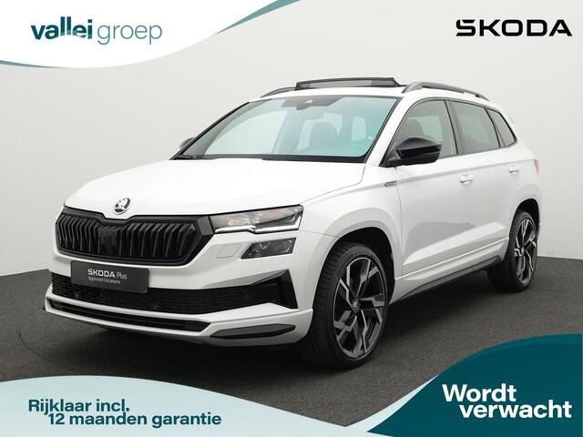 Skoda Karoq 1.5 TSI ACT 150 pk DSG Sportline Business | Panoramadak | Trekhaak | Standkachel | Leder | Navigatie Columbus | Geheugenstoelen | Adaptief onderstel