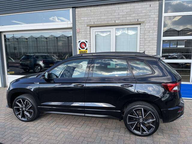 Skoda Karoq 1.5 TSI ACT Sportline Business / AUTOMAAT/ PANO/ STANDKACHEL/ PARK. SENSOREN/ STOELVERWARM./ DODE HOEK/ VIRTUAL COCKPIT/ LED/ KEYLESS/ ADAPT. CRUISE/ APP-CONNECT/ NAVI/ CLIMA/ DAB/ 19" LMV