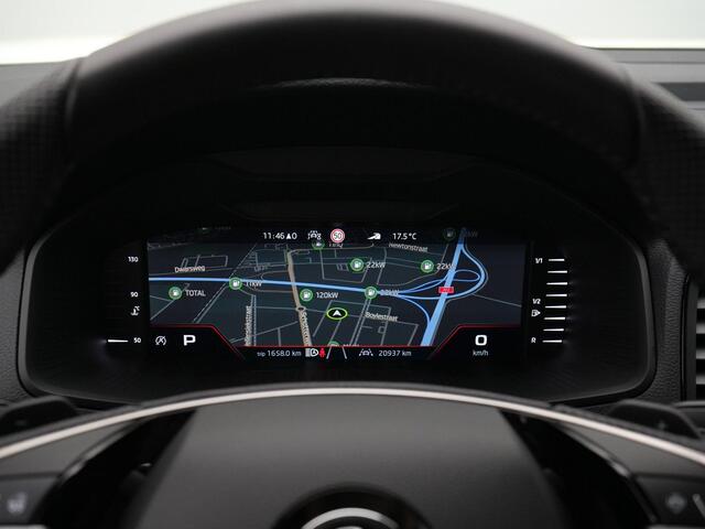 Skoda Karoq 1.5 TSI ACT 150 pk DSG Sportline Business | Panoramadak | Leder | Geheugenstoelen | Adaptief onderstel | Matrix LED | Stuur-/achterbankverwarming
