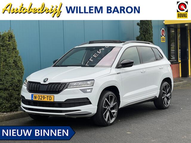 Skoda Karoq 1.5 TSI DSG AUT. Sportline Business PANO | CANTON.AUDIO | CARPLAY | TREKH.ELEK | STUUR/STOELVERW | DIGI.DASHB | ADAPT.CRUISE | CAM | LED | NAV | PDC | LMV