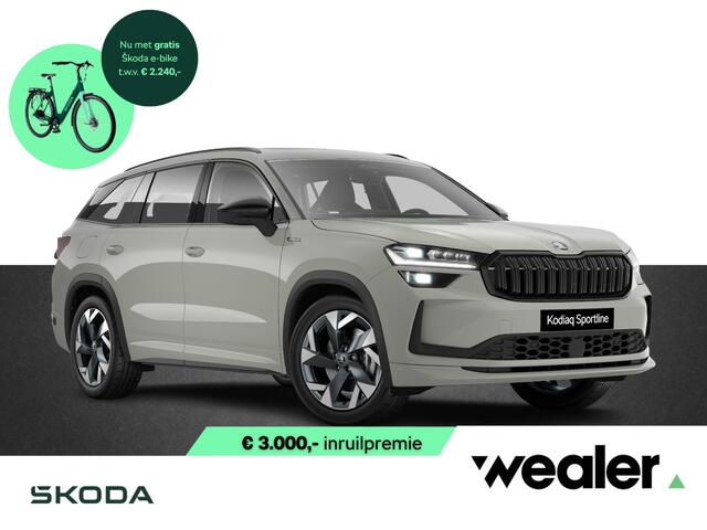 Skoda Kodiaq Sportline Business 1.5 TSI PHEV 204 PK GRATIS E-BIKE | Trekhaak | Panorama dak | 19" lichtmetalen velgen |