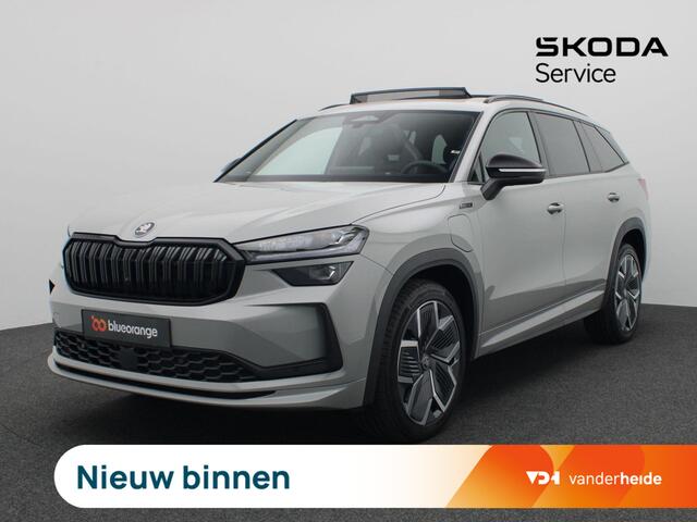 Skoda Kodiaq 1.5 TSI PHEV Sportline Business 204PK DSG matrix led, trekhaak, Canton sound, adaptive cruise, side assist, schuif-kanteldak, stoelverwarming voor & achter, stuurwielverwarming, keyless, alarm, 20" lichtmetaal